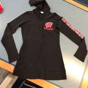Womens University of Wisconsin (Badgers) long sleeve, hoodie tee